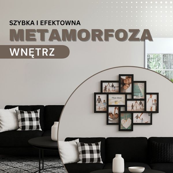 Ramka na zdjęcia 10 zdjęć multiramka 10x15 czarna zdjęcie 5