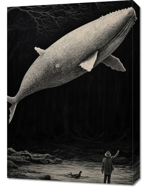 Obraz 50x70cm Biały Wieloryb zdjęcie 1