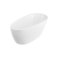 Olia 2.0 Wanna wolnostojąca 160 x 75 cm owalna, biały połysk