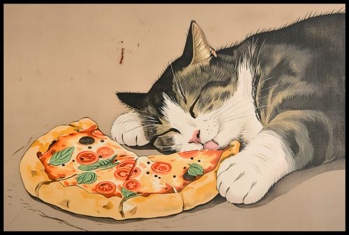 Plakat 91,5x61cm Pizza Dla Kota na Arena.pl