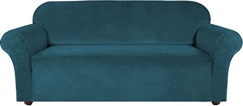 POKROWIEC NA SOFĘ KANAPĘ ELASTYCZNY WELUR 145-185 CM 2OS TURKUSOWY na Arena.pl