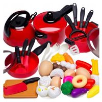 AKCESORIA KUCHENNE DLA DZIECI ZESTAW MINI GARNKI NACZYNIA SZTUĆĆE ZI-31