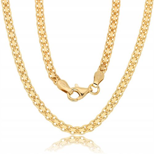 Złoty Naszyjnik Szeroki 925 dla kobiety Grawer na Arena.pl