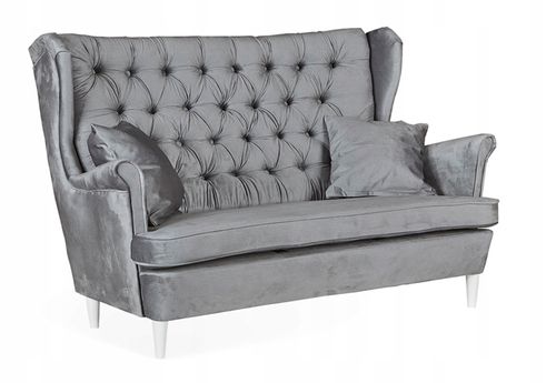 Zestaw wypoczynkowy mebli uszak Gaja sofa fotele pufy Family Meble komplet na Arena.pl