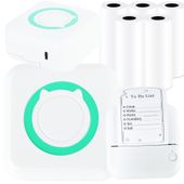 Drukarka mini termiczna przenośna mobilna zdjęć notatek bluetooth +6 rolek