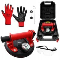 UCHWYT PRZYSSAWKA Z MANOMETR POMPKĄ DO GLAZURY PŁYTEK MECHANICZNA