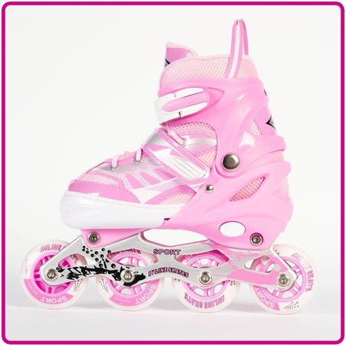 ROLKI REGULOWANE DLA DZIECI DZIEWCZYNKI 38-41 RÓŻOWE DZIECIĘCE MŁODZIEŻOWE na Arena.pl