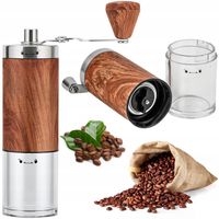 MŁYNEK DO KAWY RĘCZNY MŁYNEK DO MIELENIA KAWY PIEPRZU SOLI 16cm MOCNY