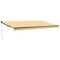 Zwijana markiza, żółto-biała, 5x3 m, tkanina i aluminium