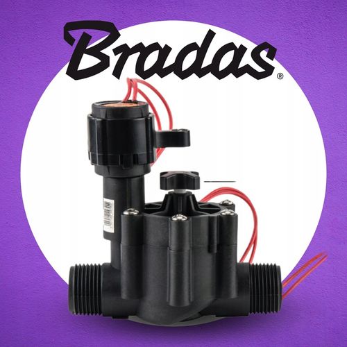ELEKTROZAWÓR Z REGULACJĄ PRZEPŁYWU DO NAWADNIANIA OGRODU 2x GZ 1 CAL BRADAS na Arena.pl
