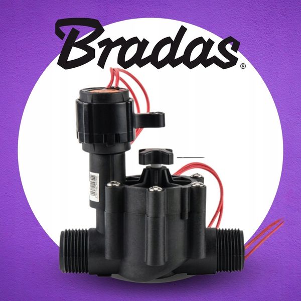 ELEKTROZAWÓR Z REGULACJĄ PRZEPŁYWU DO NAWADNIANIA OGRODU 2x GZ 1 CAL BRADAS zdjęcie 5