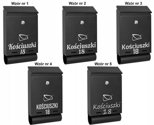 SKRZYNKA POCZTOWA NA LISTY Z NUMEREM DOMU ADRESEM NAZWĄ ULICY NAPISAMI na Arena.pl