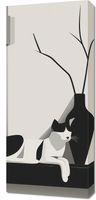 Obraz 40x90cm Kot w Odcieniach Szarości