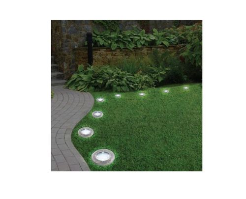 DISK LIGHT Lampki solarne gruntowe 2szt na Arena.pl