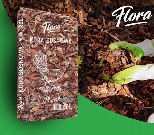 KORA OGRODOWA SOSNOWA ŚREDNIA 20-40mm 60L, przesiewana, sortowana - na Arena.pl