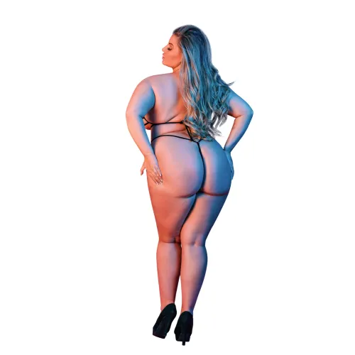magic silk exposed komplet plus size biustonosz halter + stringi na Arena.pl