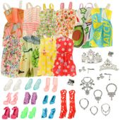 Ubranka dla Lalek Sukienki Buty Buciki Lalki Biżuteria Dodatki Duży Zestaw