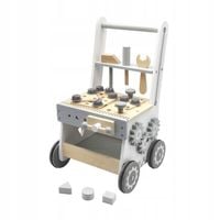 DREWNIANY WARSZTAT MAJSTERKOWICZA Z NARZĘDZIAMI KINDERLLY PCHACZ CHODZIK