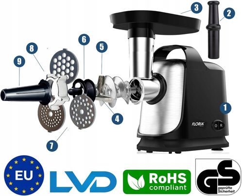 MASZYNKA DO MIELENIA MIĘSA ELEKTRYCZNA REWERS 3 SITA KIEŁBASY KEBBE na Arena.pl