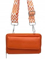 Torebka listonoszka portfel etui na telefon pasek BOHO pomarańczowy LDA010