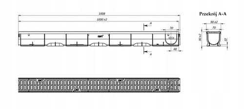 ODWODNIENIE LINIOWE Korytko plastik/plastik h90 A15 na Arena.pl