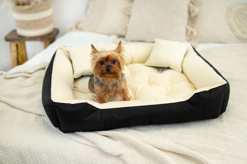 legowisko dla psa kojec ecco 55x45 cm wodoodporne beżowe na Arena.pl