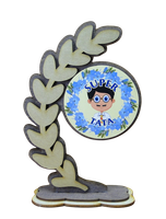 laur drewniany dla super taty /  18 x 11 cm.   /  p316w12
