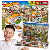 KALENDARZ ADWENTOWY HOT WHEELS ZESTAW AUTKA SAMOCHODZIKI DZIECI PREZENT