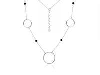 POZŁACANY NASZYJNIK GWIAZD TRZY KÓŁKA CYRKONIE