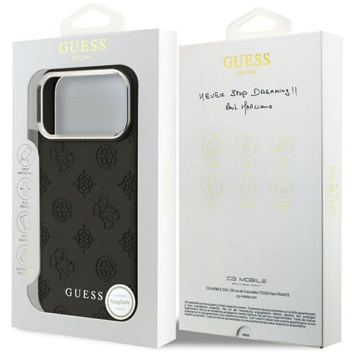Etui Guess Peony Hot Stamp Script MagSafe do iPhone 17 Pro Max czarny na Arena.pl