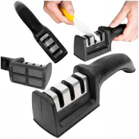 OSTRZAŁKA DO OSTRZENIA NOŻY NOŻYCZEK UNIWERSALNA TRÓJFAZOWA 3w1 OSEŁKA