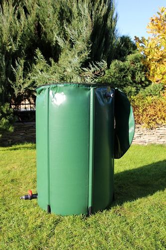 Beczka Zbiornik 250l Wodę z Rynny Deszczówkę Składany Pojemnik Deszczówka na Arena.pl