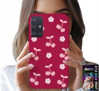 ETUI DO SAMSUNG GALAXY A51 - WISIENKI, WIŚNIE NA BORDOWYM TLE + FOLIA