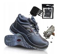 Męskie Robocze Buty Trzewiki Chroniące Palce Lekkie z Noskiem Stalowym S1