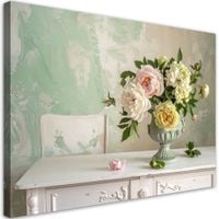 Obraz, Kwiaty w stylu shabby chic romantyczna dekoracja 100x70