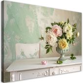 Obraz, Kwiaty w stylu shabby chic romantyczna dekoracja 45x30