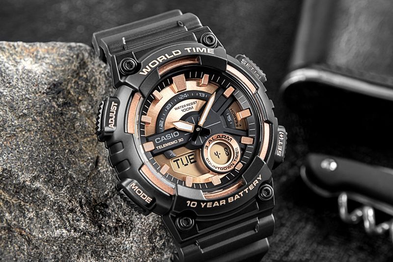 zegarek męski casio gerton aeq-110w-1a3vdf + box zdjęcie 5