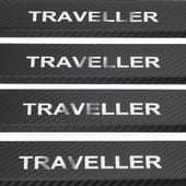 Listwa progowa PEUGEOT TRAVELLER Stal nierdzewna 304 carbon 4szt