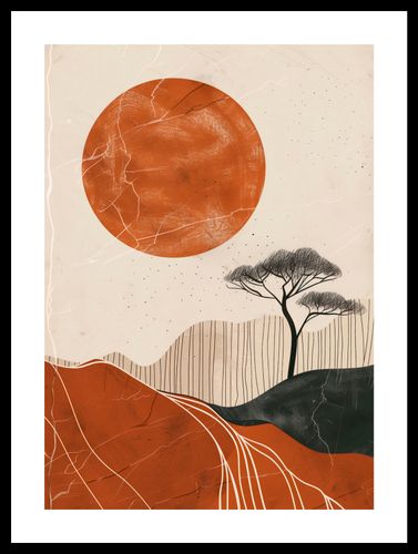 Plakat 29,7x42cm Afrykański Zachód Słońca na Arena.pl