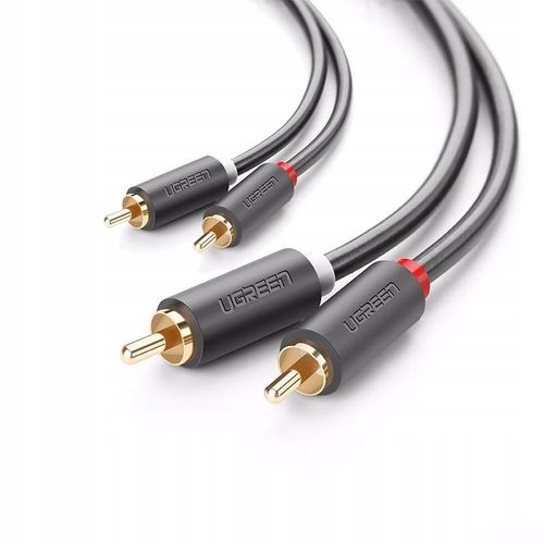 UGREEN Pozłacany Kabel Hi-Fi Przewód Audio 2x RCA Do 2x RCA Cinch 2m na Arena.pl