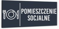 Tabliczka na drzwi POMIESZCZENIE SOCJALNE Aluminium ATRACYTOWA NADRUK UV