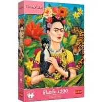 Puzzle artystyczne - Frida Kahlo Portret w dżungli – Trefl 1000 elementów