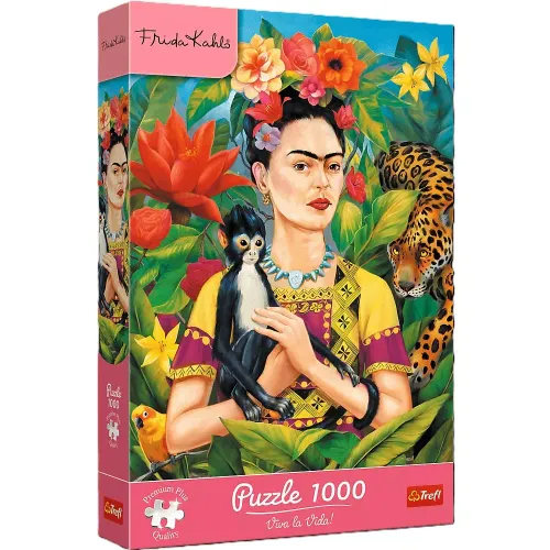 Puzzle artystyczne - Frida Kahlo Portret w dżungli – Trefl 1000 elementów na Arena.pl