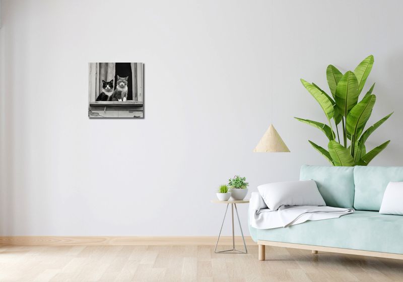 Obraz 40x40cm Para w Oknie zdjęcie 2