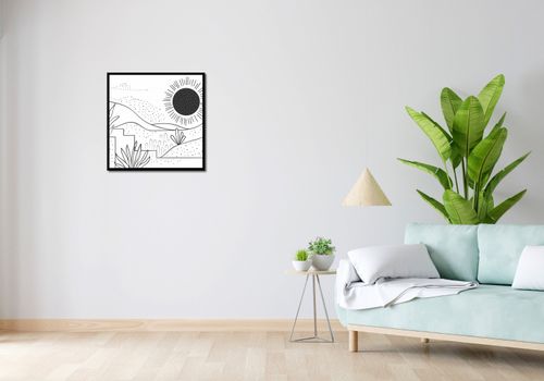 Plakat 60x60cm Linearny Pejzaż na Arena.pl