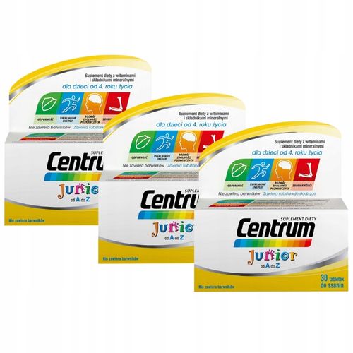 Centrum Junior Witaminy dla Dzieci 3x30 Tabletek na Arena.pl