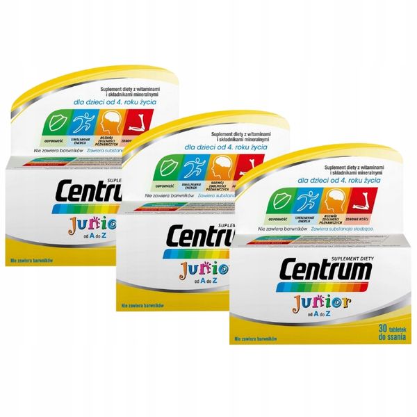 Centrum Junior Witaminy dla Dzieci 3x30 Tabletek zdjęcie 4