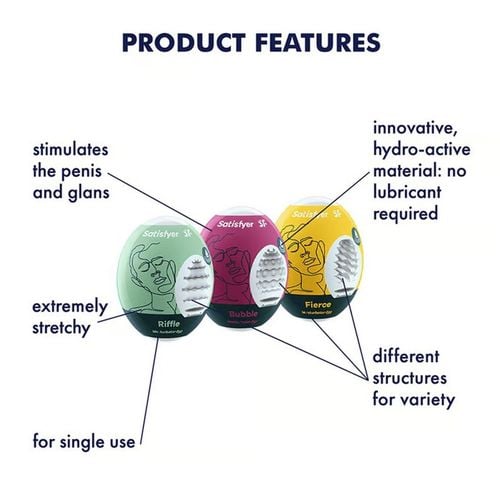 Masturbator Egg 3er Set Riffle,Bubble,Fierce na Arena.pl