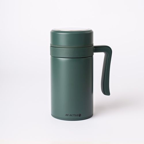 Kubek Termiczny Termos Zielony Podwójne Ścianki Duży 450Ml Na Kawę Herbatę na Arena.pl