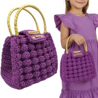 Torebka Handmade Fioletowa Dziewczęca Rękodzieło